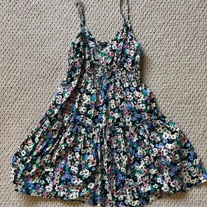 Rails Multicolor Floral V-Neck Dress